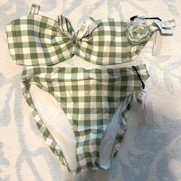 NWT Robin Piccone Gingham Bikini Size M
